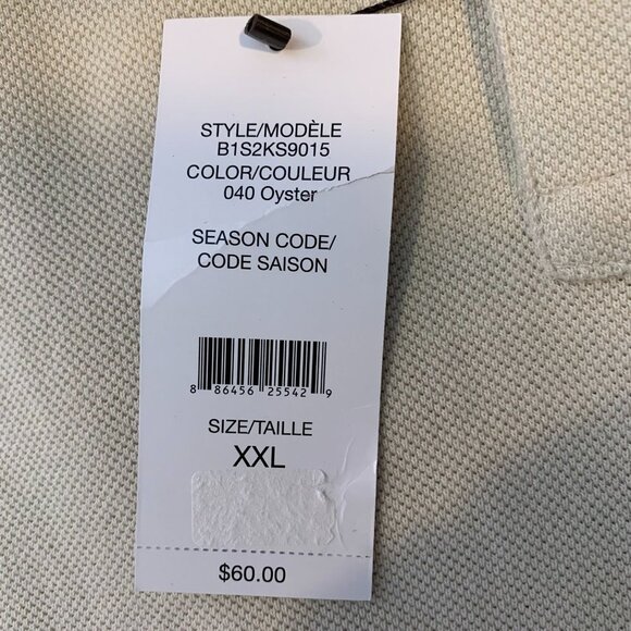 NWT Black Brown 1826 Short Sleeve Half Button Polo Shirt Oyster Men's Sz XXL - Picture 4 of 7